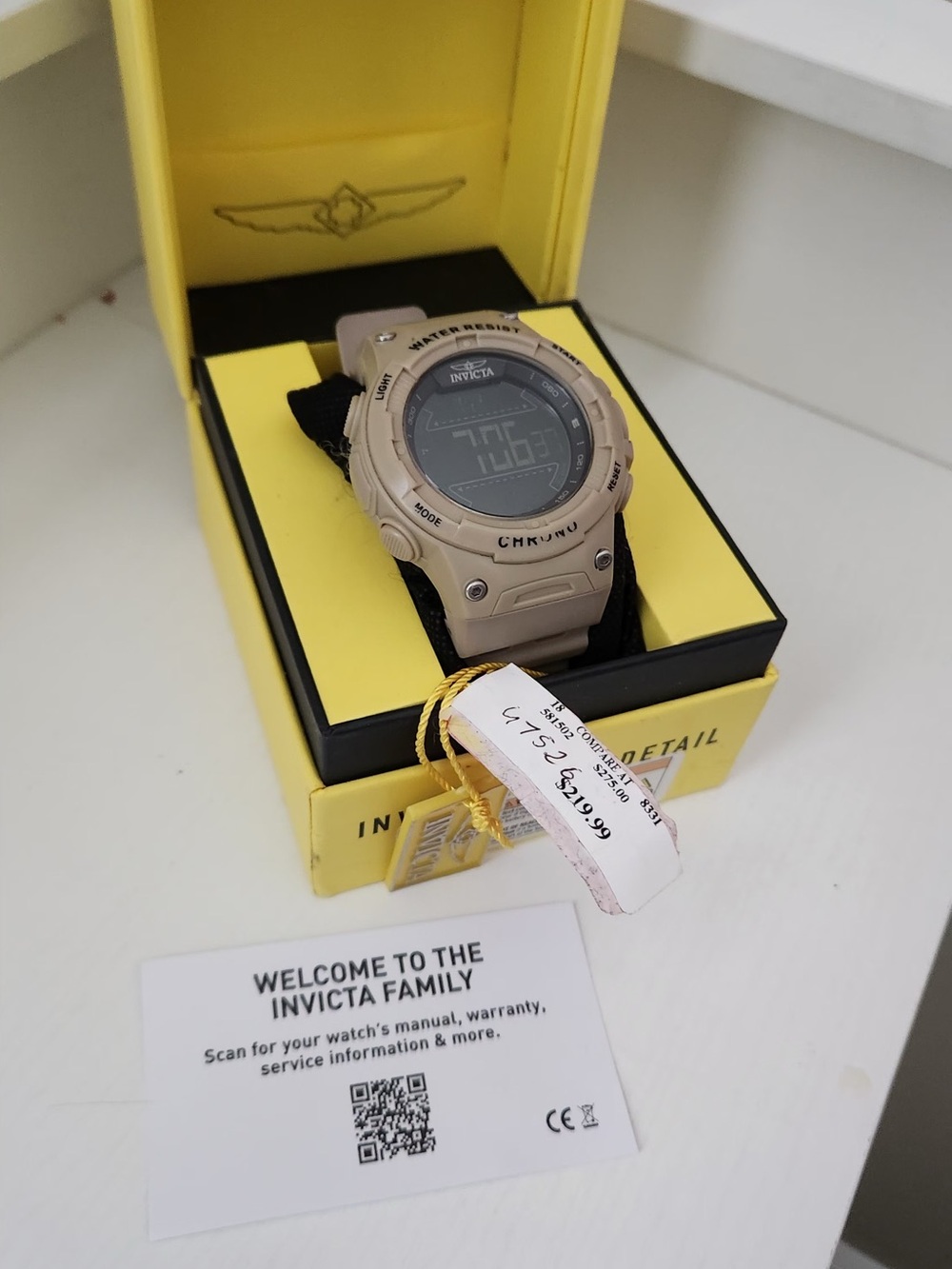 Invicta Men's Digital Sports Watch - Nude Tan